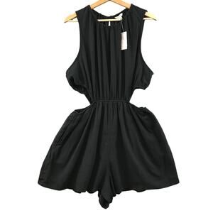 New American Eagle Women's Black Cut Out Romper Size XL